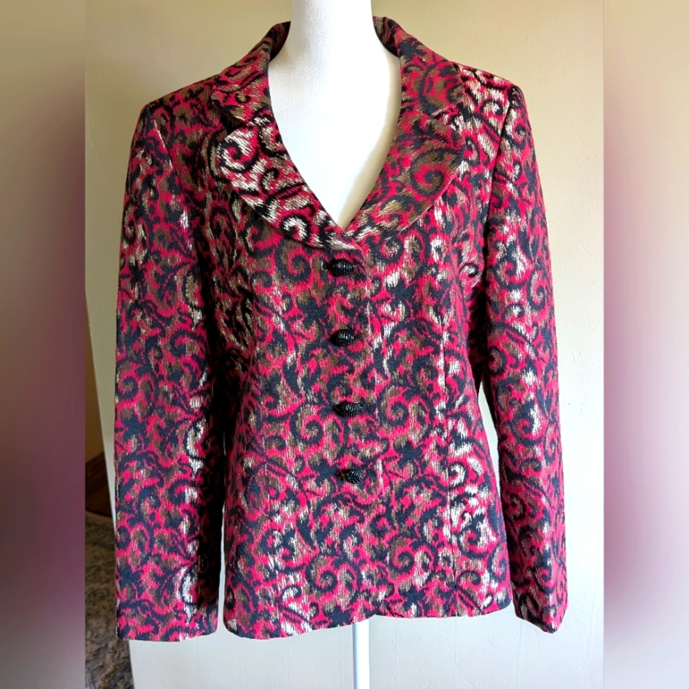 Elegant Kasper Women's Patterned Jacket